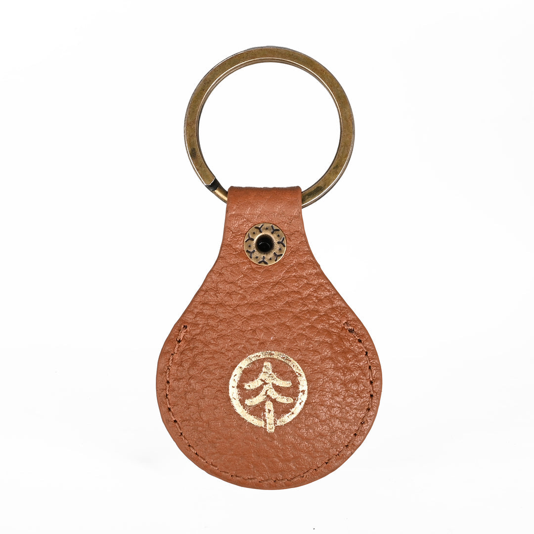 Air Tag Leather Key Ring