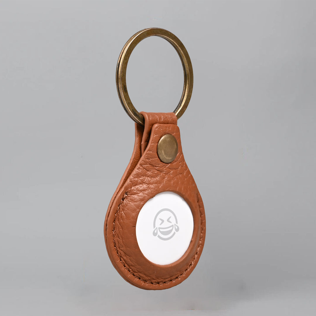 Air Tag Leather Key Ring