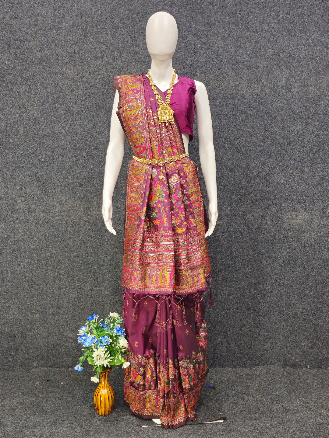 Soft banarasi silk saree with zari weaving work
