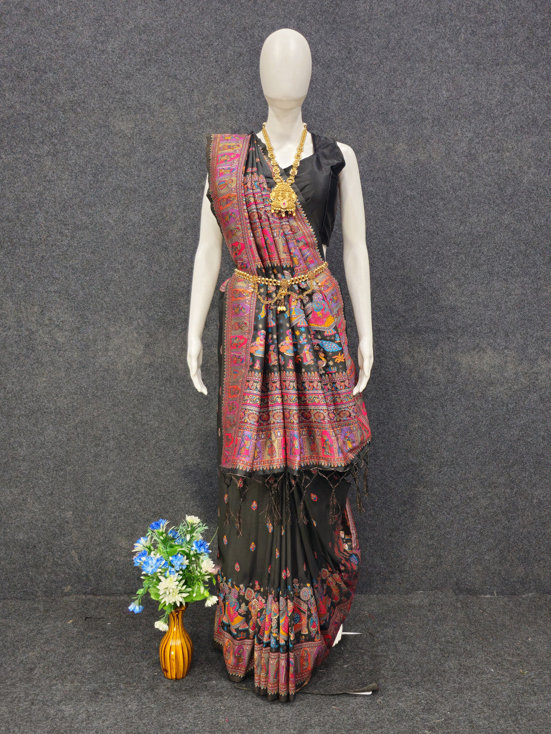 Soft banarasi silk saree with zari weaving work