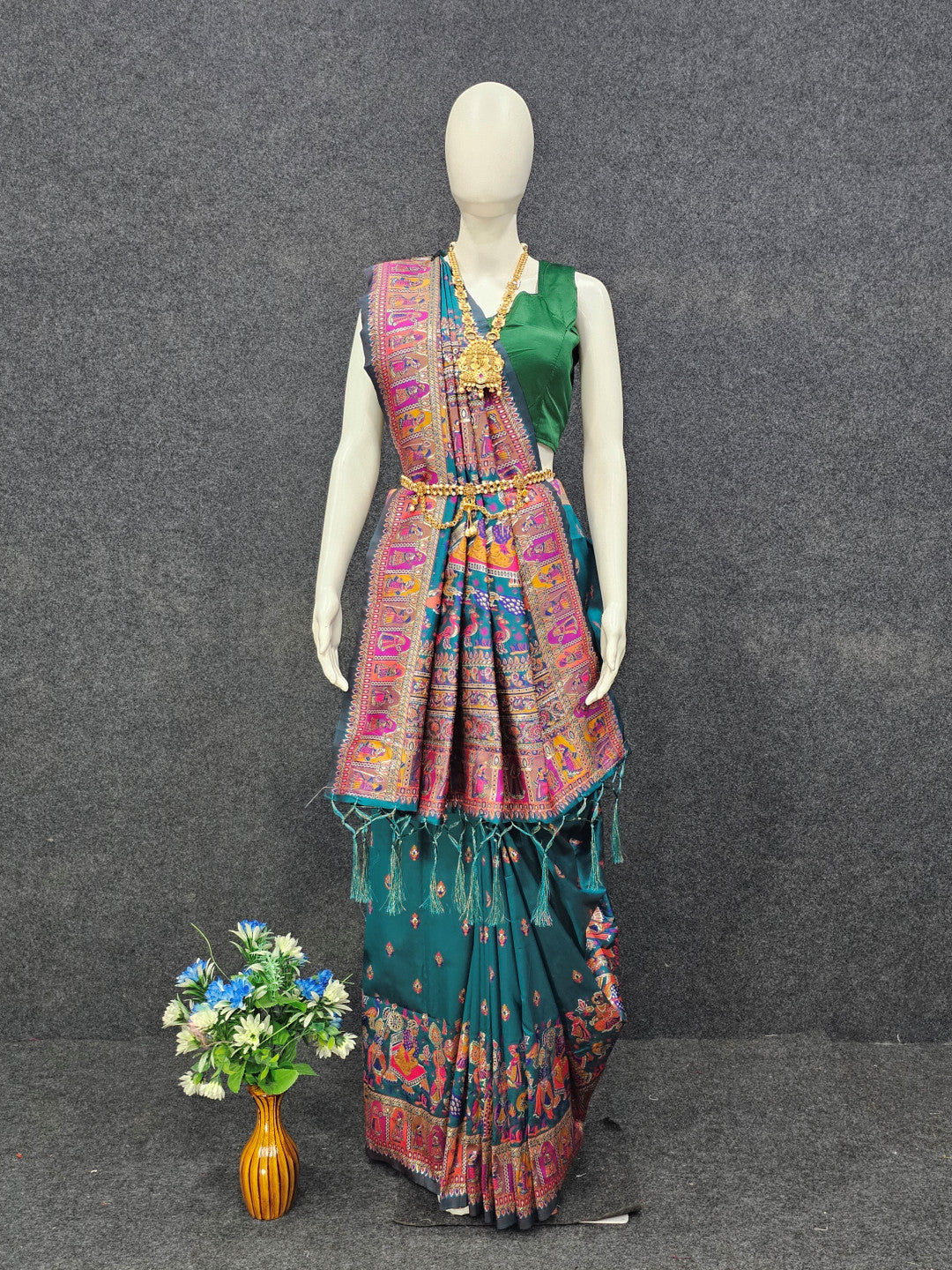 Soft banarasi silk saree with zari weaving work