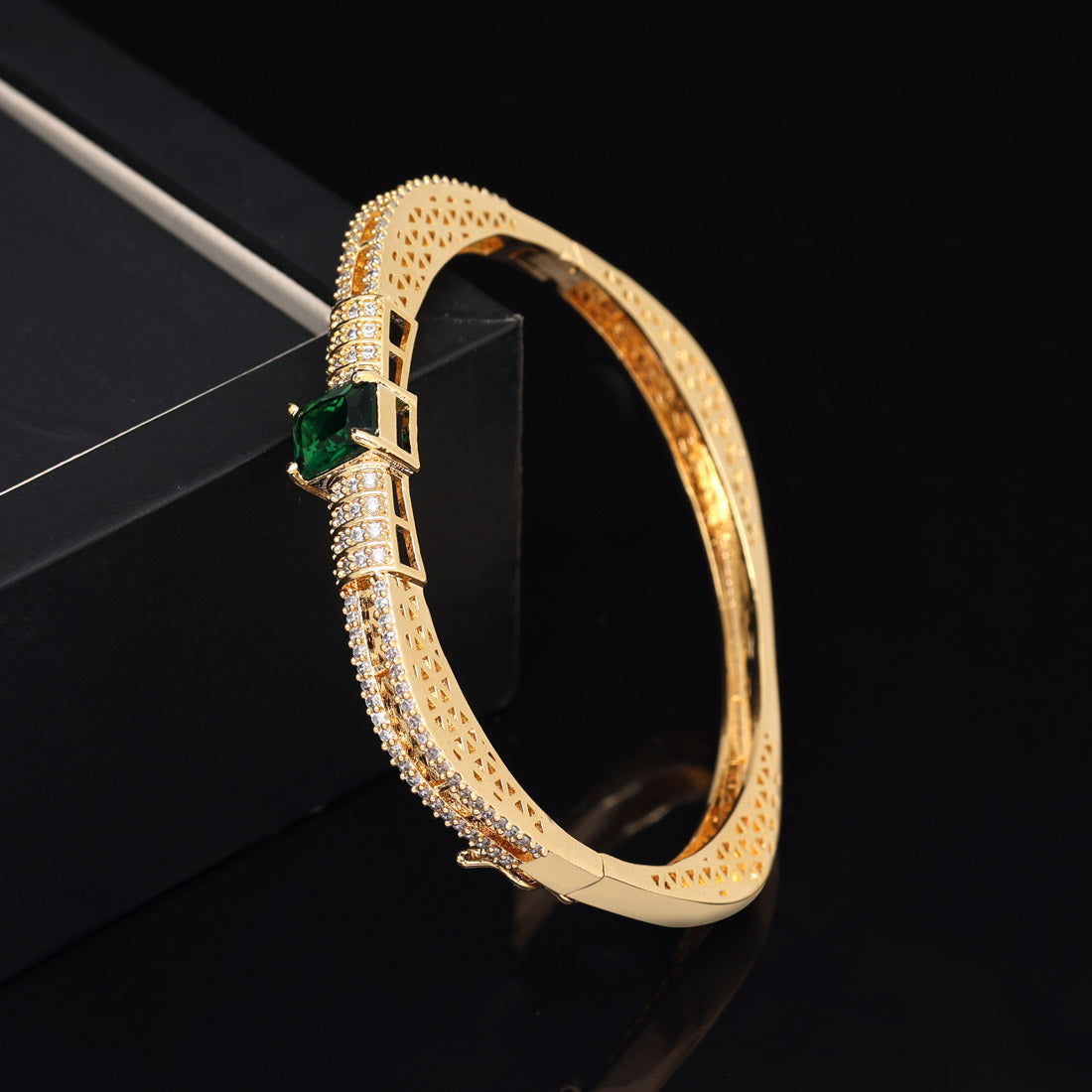 Green Color American Diamond Bracelet