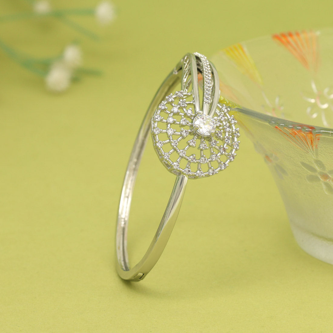 Silver Color American Diamond Bracelet