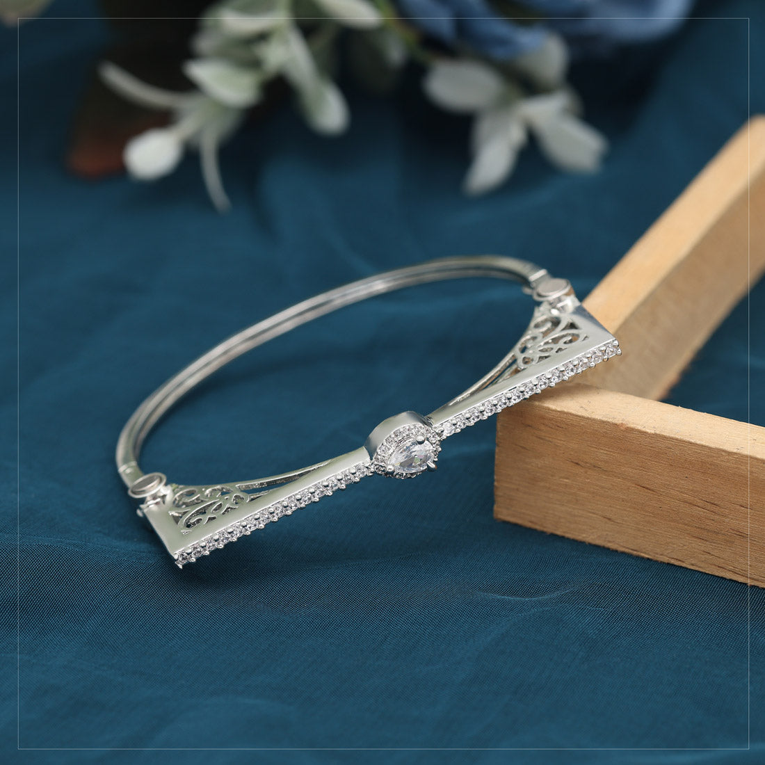 Silver Color American Diamond Bracelet