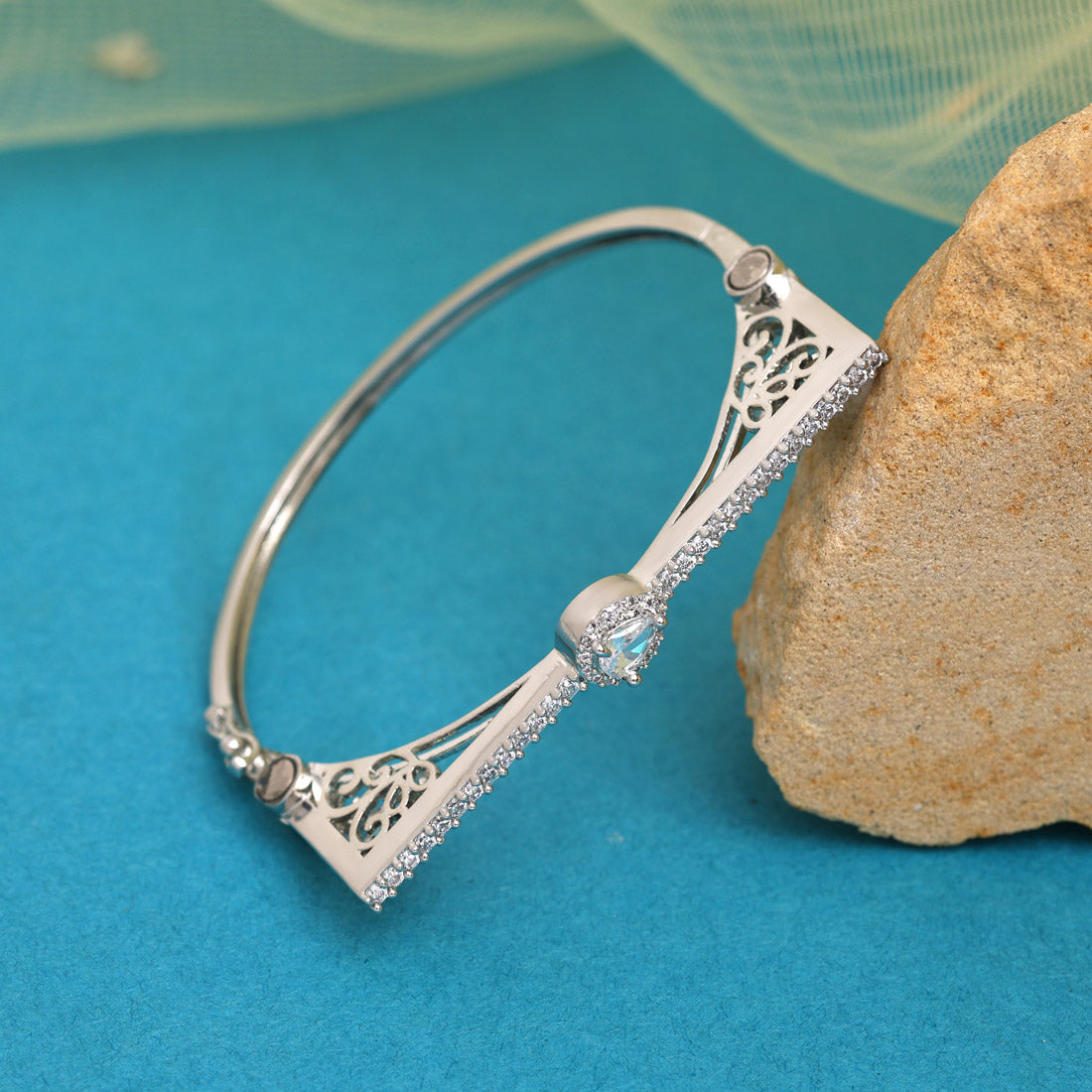 Silver Color American Diamond Bracelet