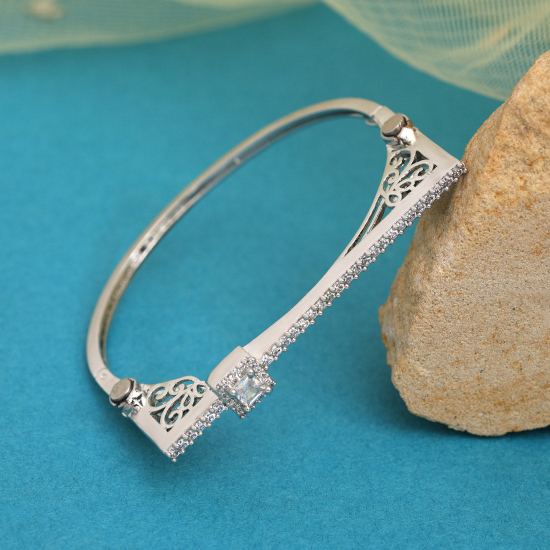 Silver Color American Diamond Bracelet
