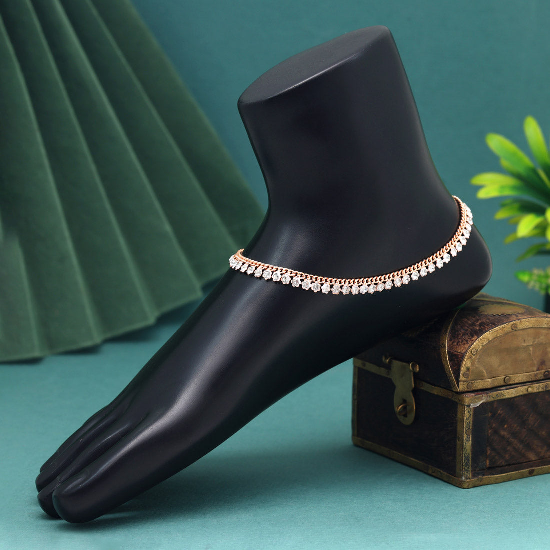 White Color Anklets