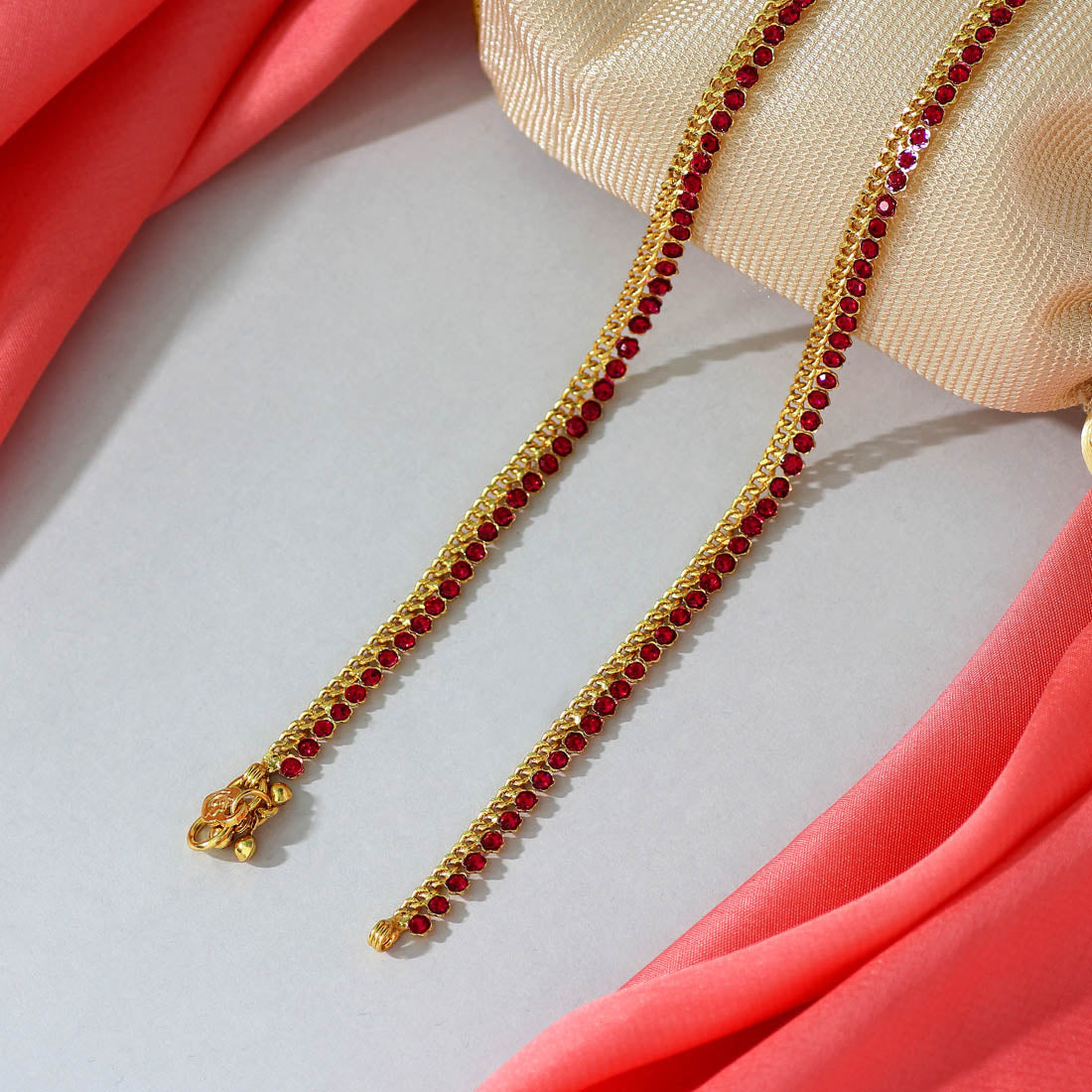 Rani Color Rhinestone Anklets