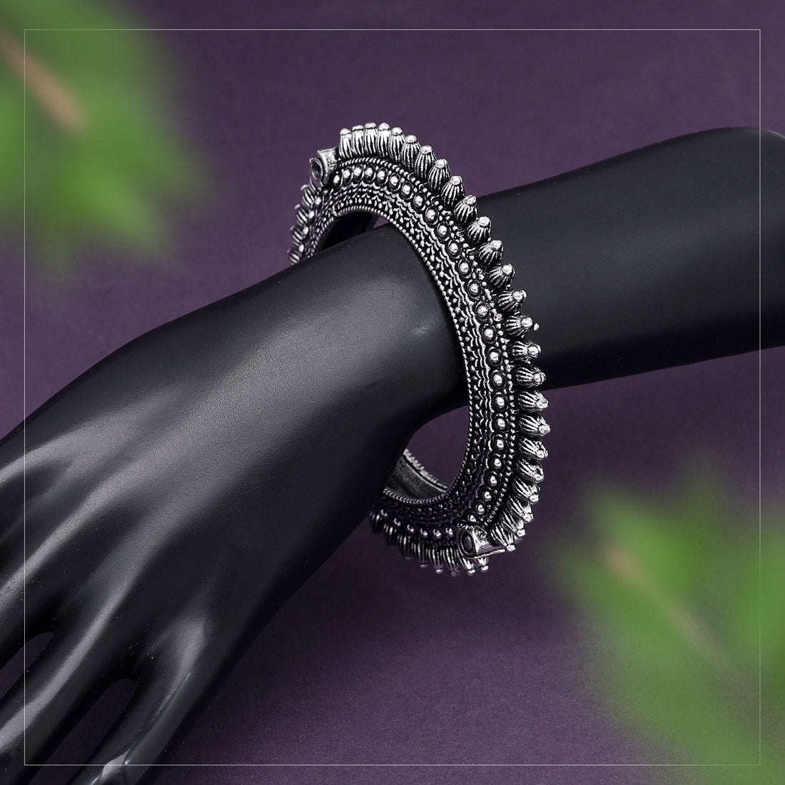 Silver Color Oxidised Bracelet