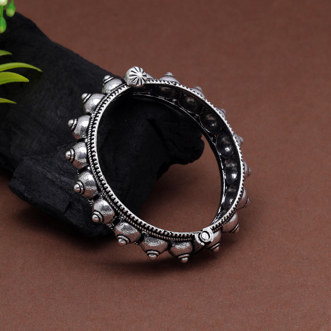 Silver Color Oxidised Bracelet