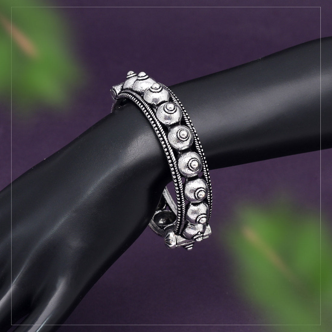 Silver Color Oxidised Bracelet