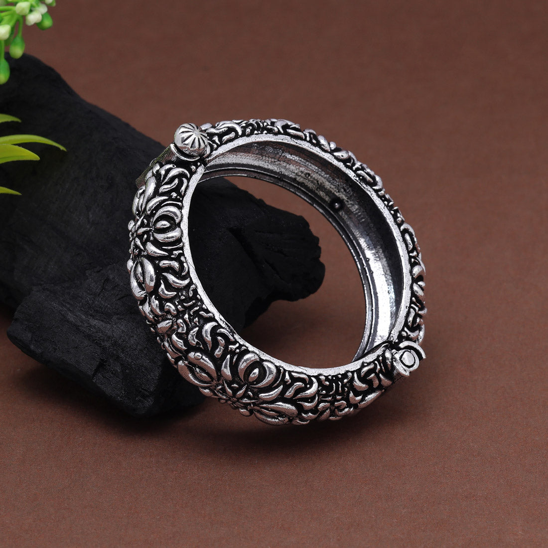 Silver Color Oxidised Bracelet