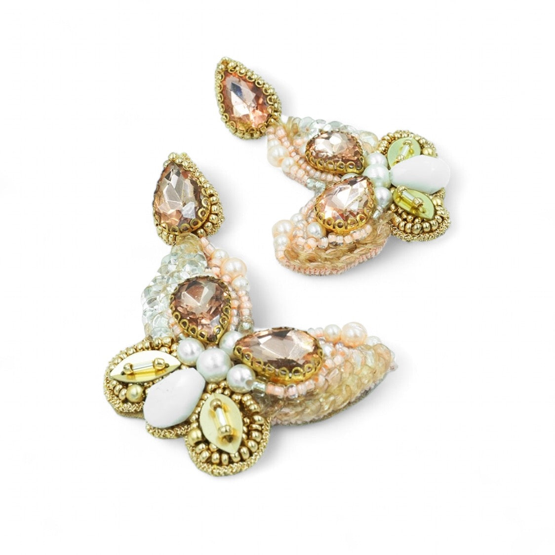 Mariposa Earrings - Peach