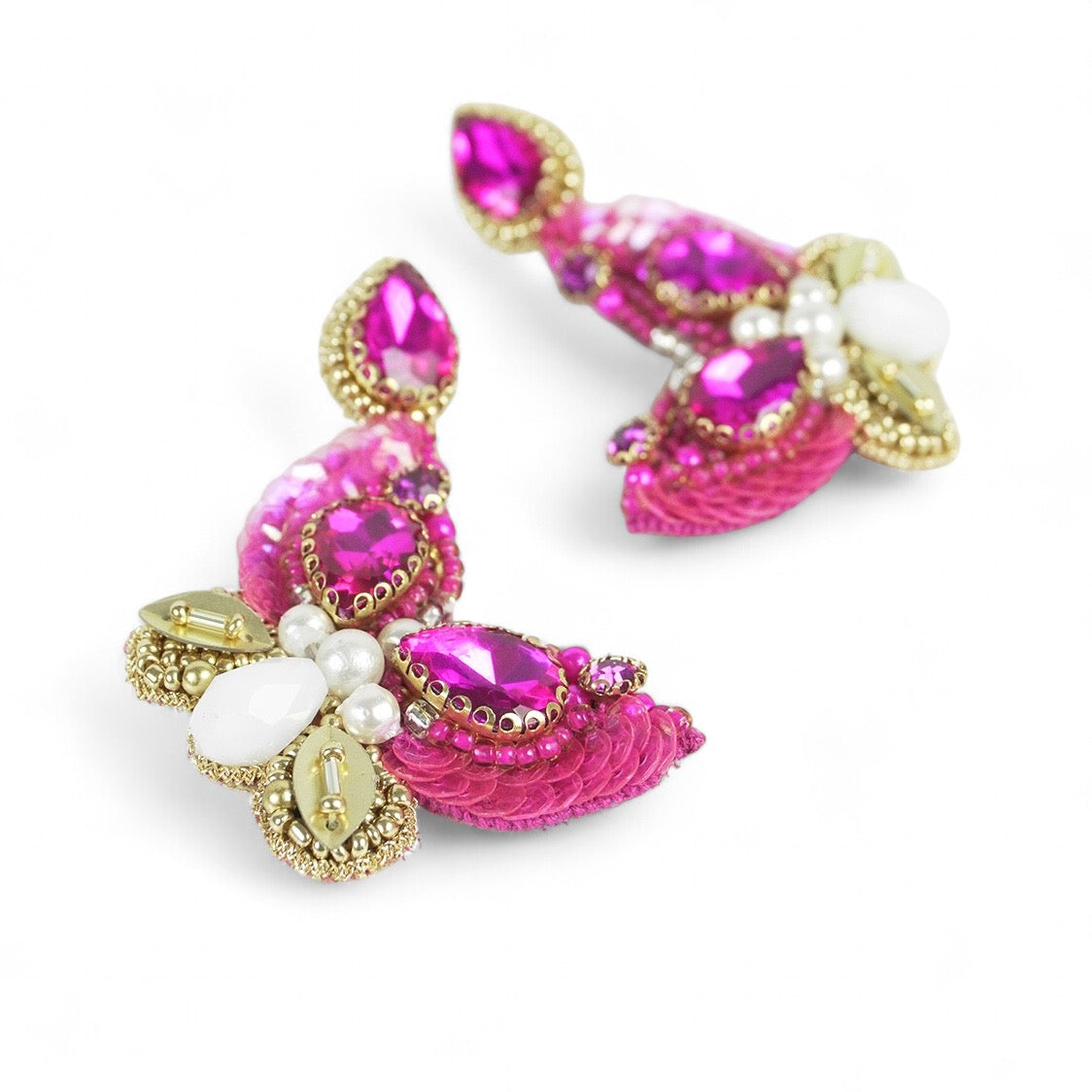 Mariposa Earrings - Bright Pink