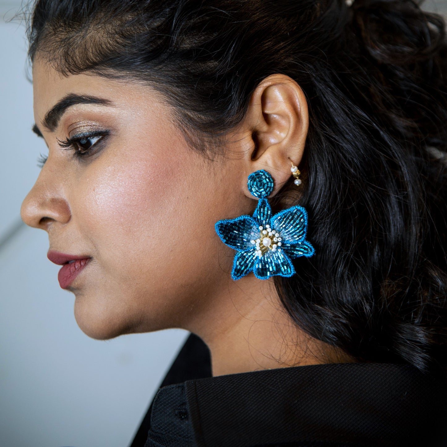 Blossom Earrings - Blue