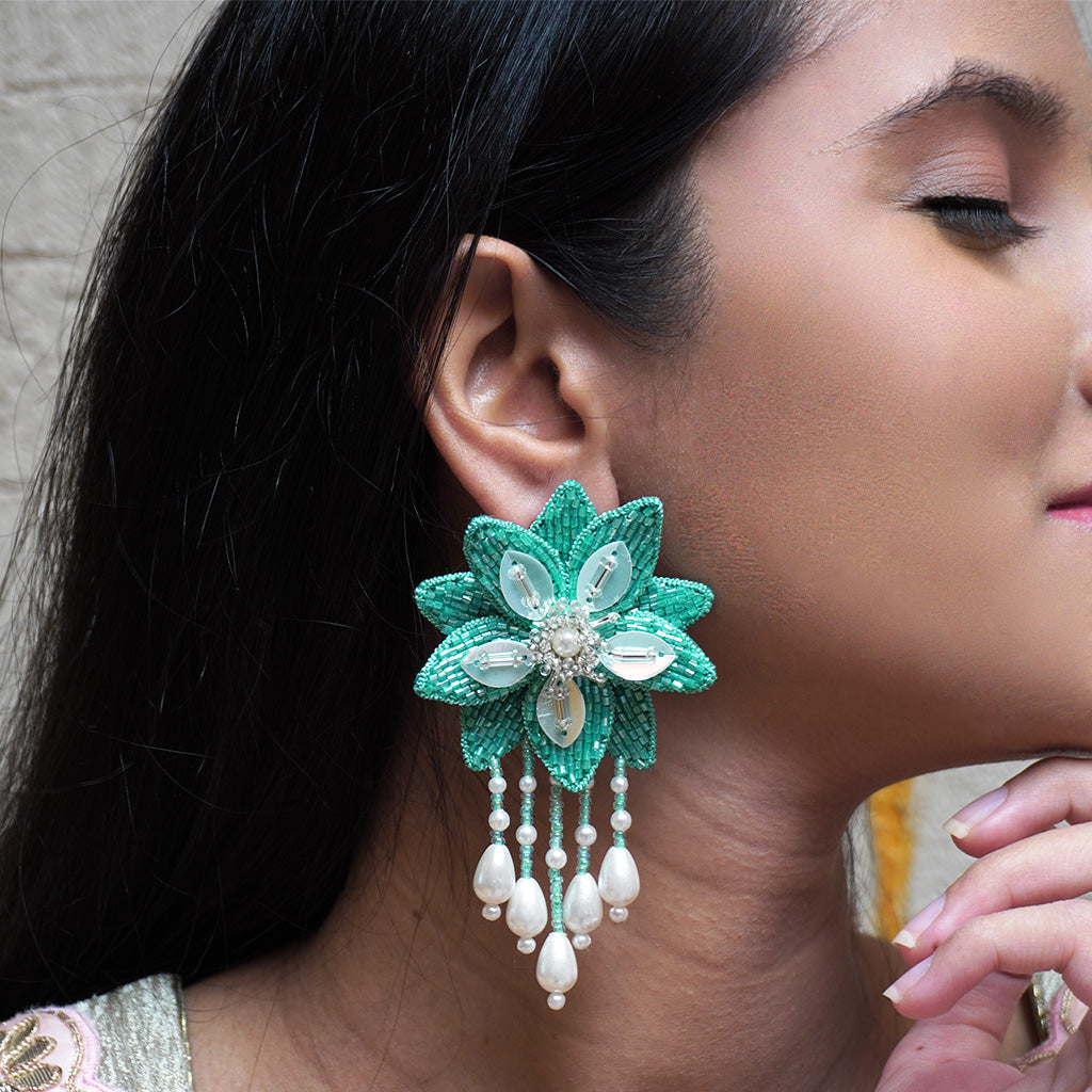 Angelica Earrings - Sea Green