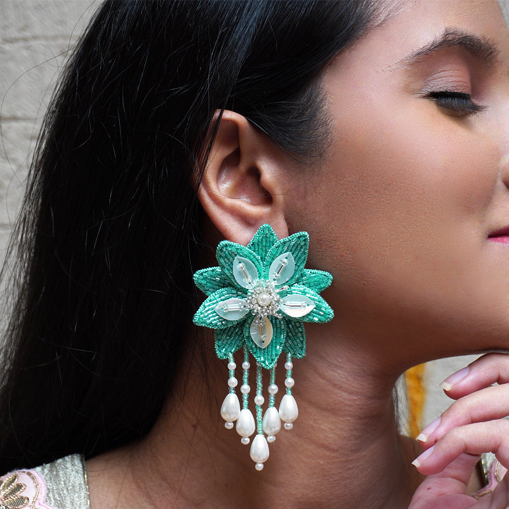Angelica Earrings - Sea Green