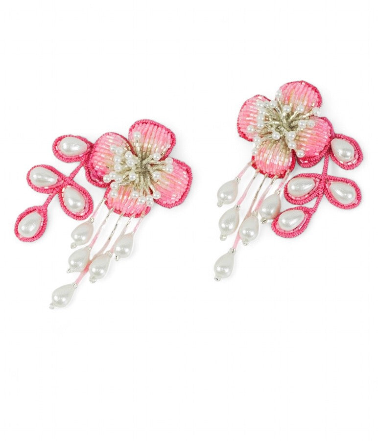Autumn Earrings - Rose Pink