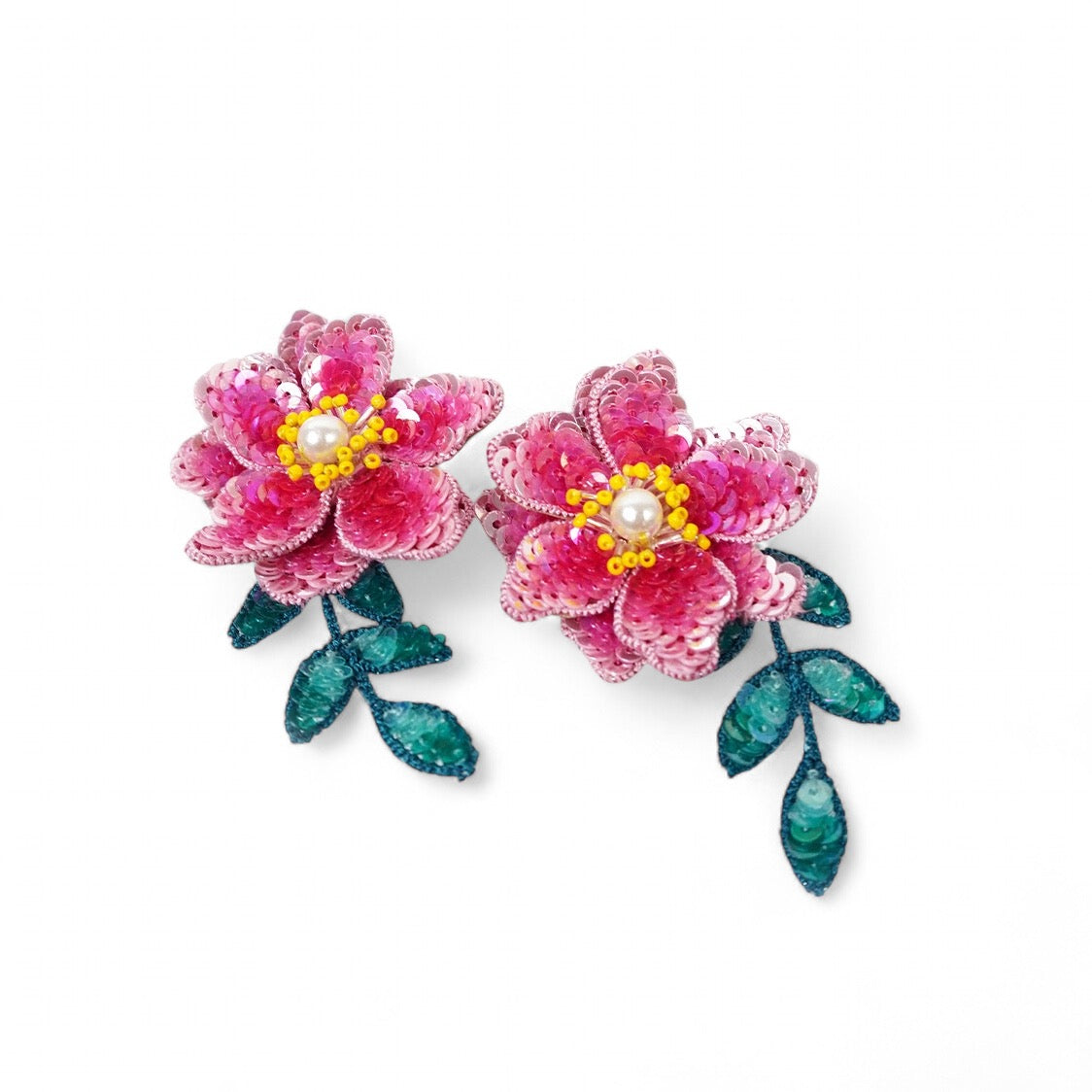 Wisteria Earrings - Red Pink