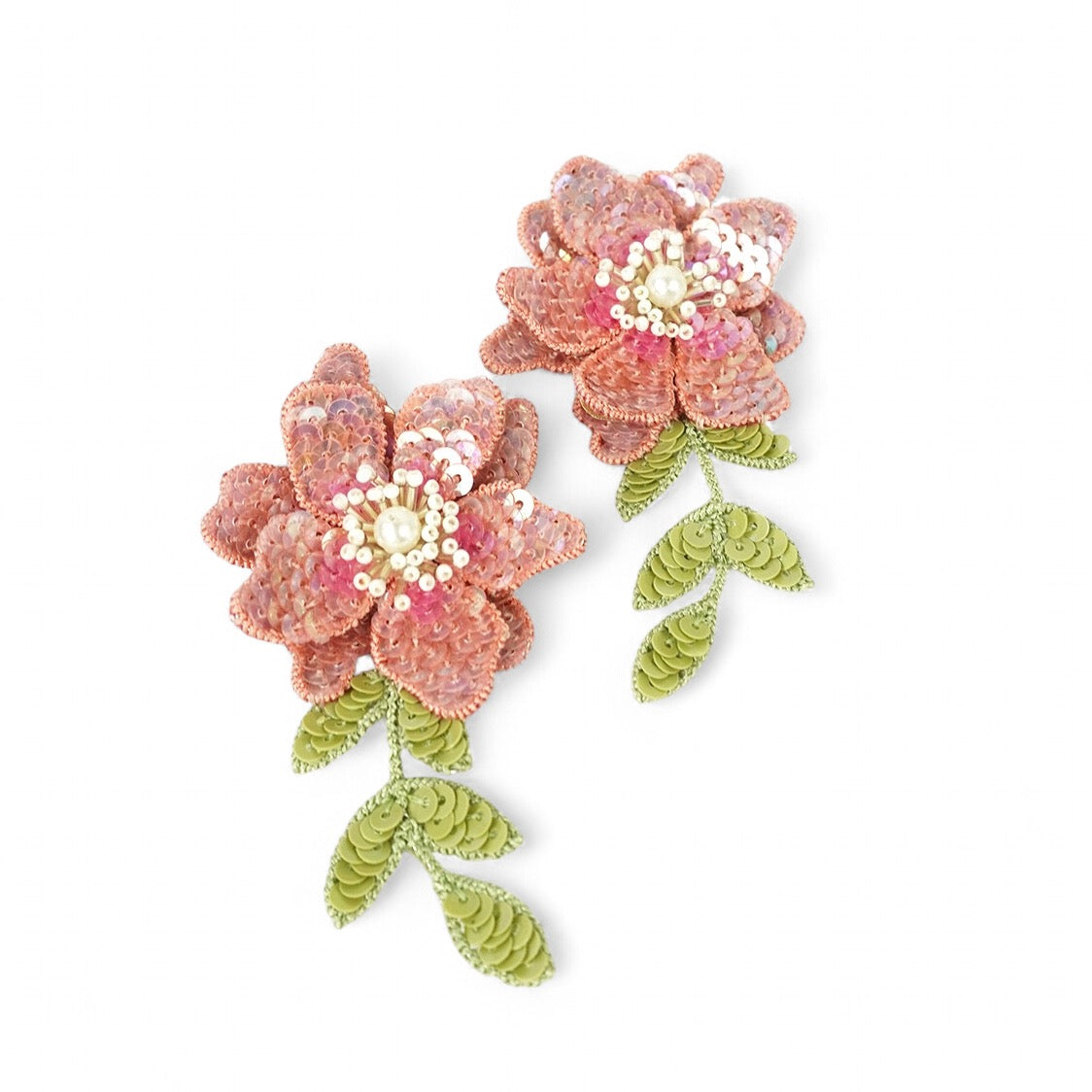 Wisteria Earrings - Blush Pink