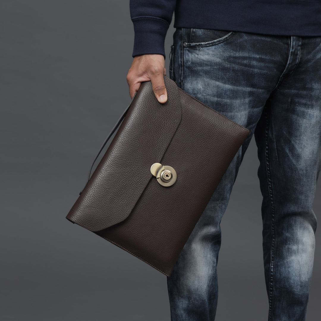 Havana Leather Laptop Folio