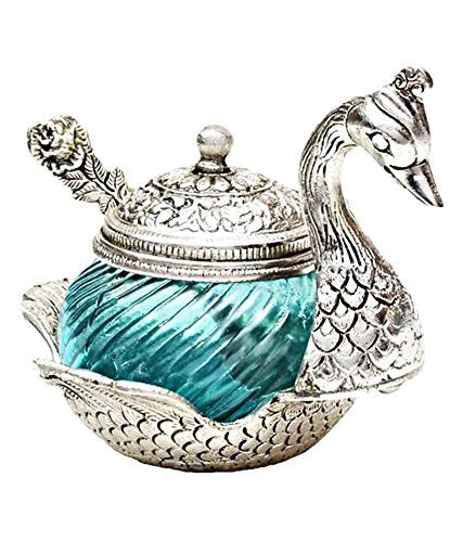 Exquisite Silver-Plated Swan Shaped Decorative Container
