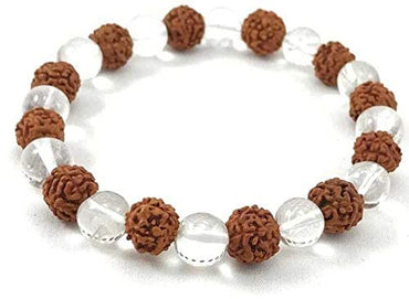 Rudraksha + Gemstone Bracelet