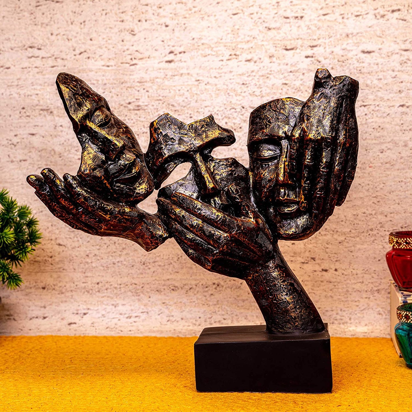 Human Face set of 3 (Black)