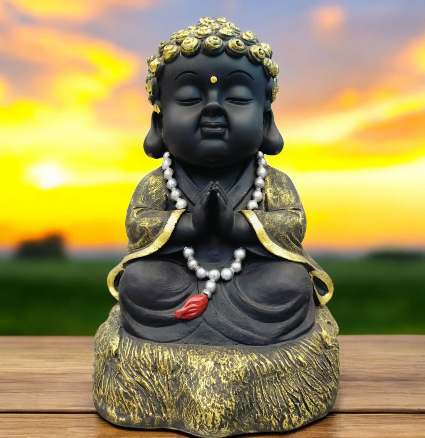Smiling Buddha Big (Black)