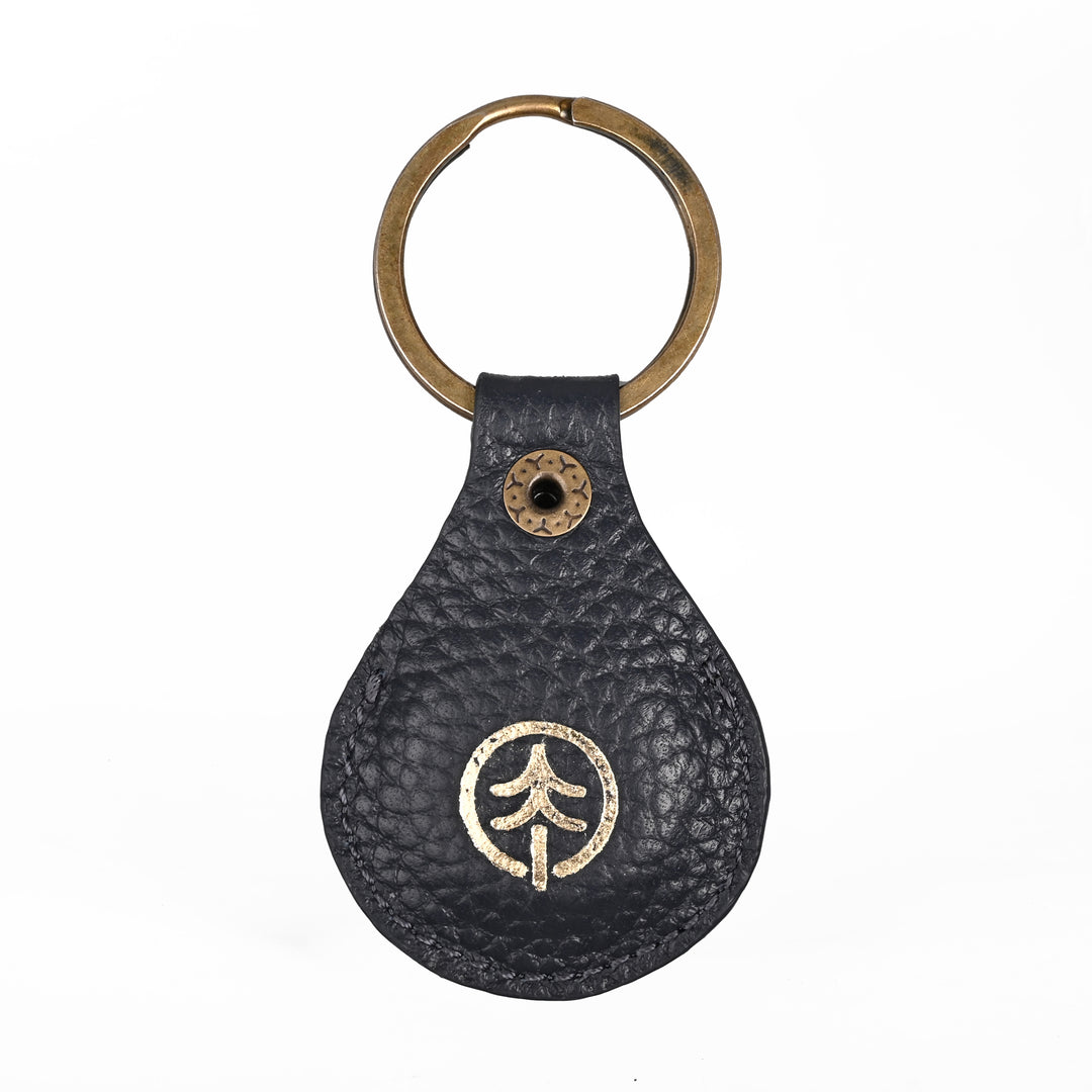 Air Tag Leather Key Ring