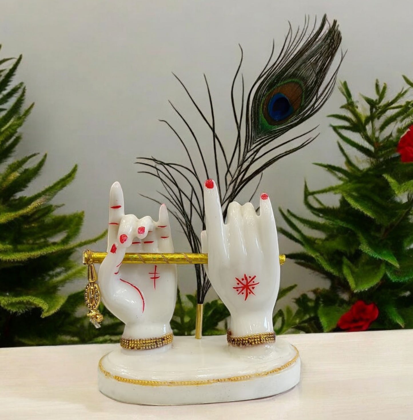 White Krishna Hand