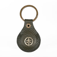 Air Tag Leather Key Ring