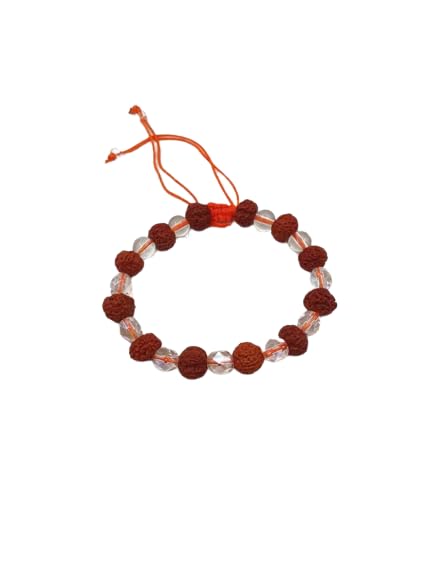 Rudraksh+Crystal+Dhaga Bracelet