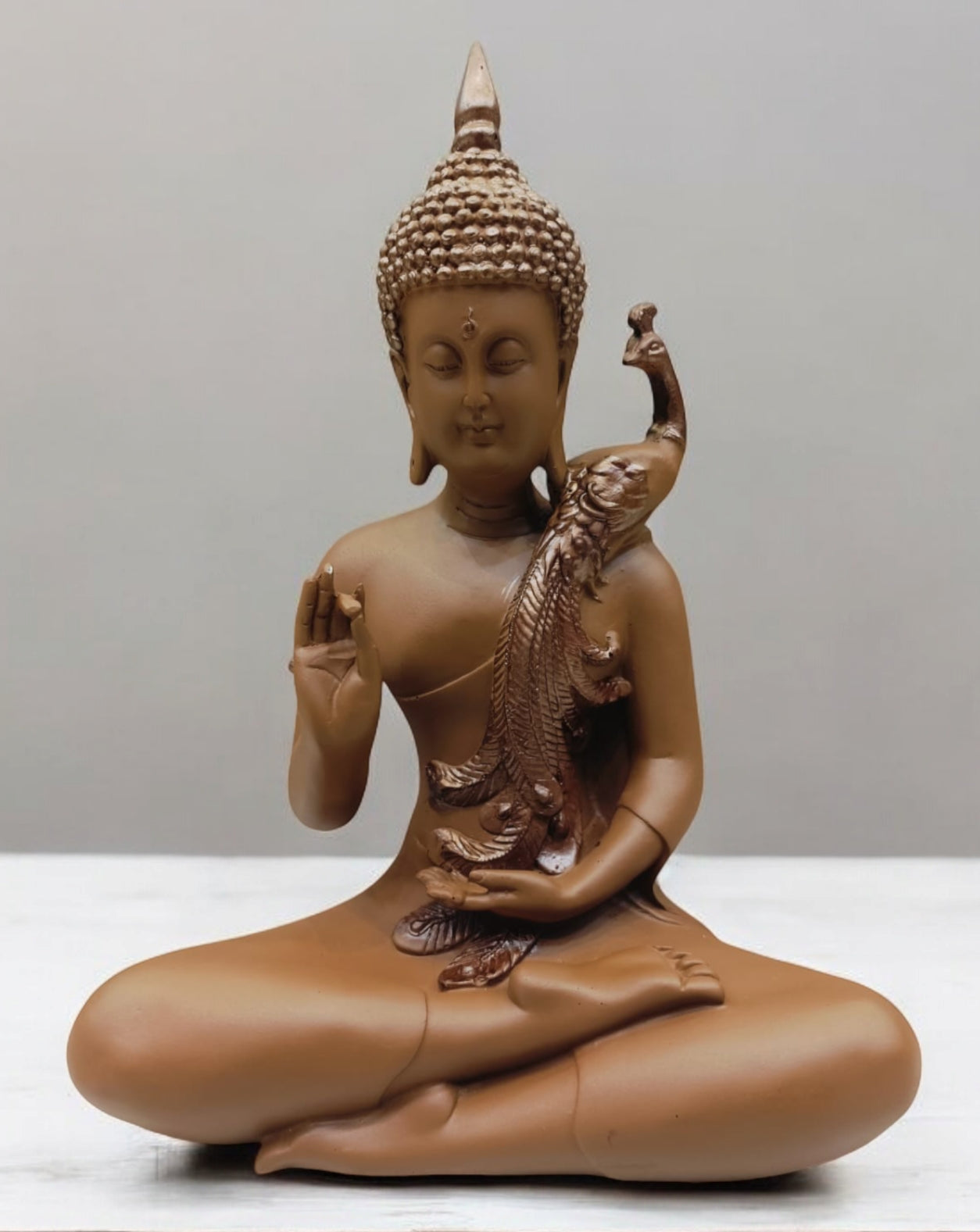 Peacock Buddha (Brown)