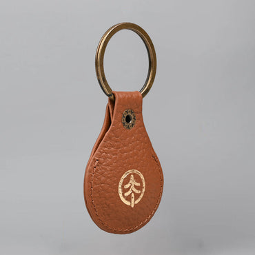 Air Tag Leather Key Ring