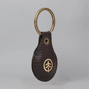 Air Tag Leather Key Ring