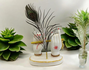 White Krishna Hand