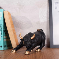 Share market bull, (Black)
