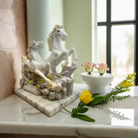 2 Running White Horse