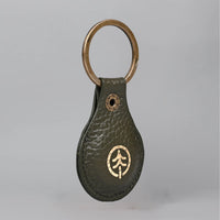 Air Tag Leather Key Ring