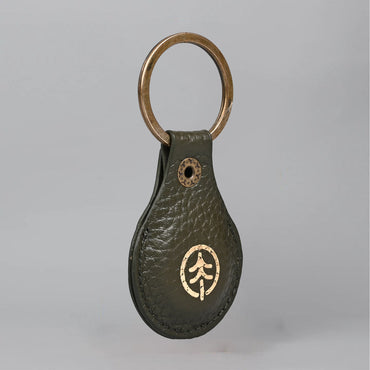 Air Tag Leather Key Ring