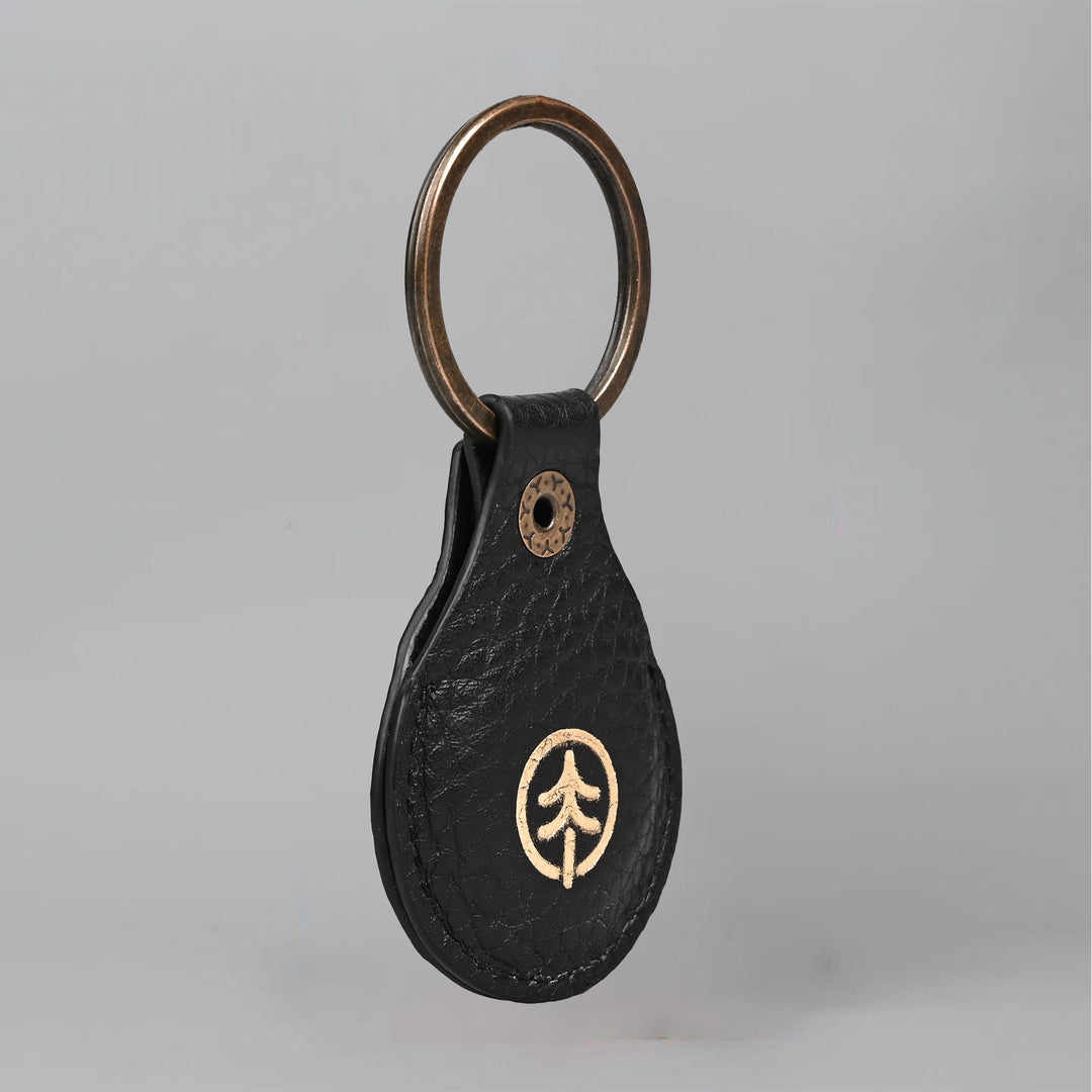 Air Tag Leather Key Ring