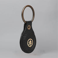 Air Tag Leather Key Ring