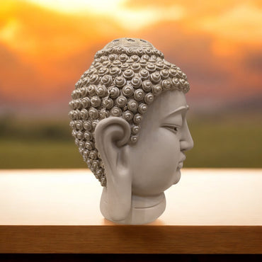Big Silver Buddha face