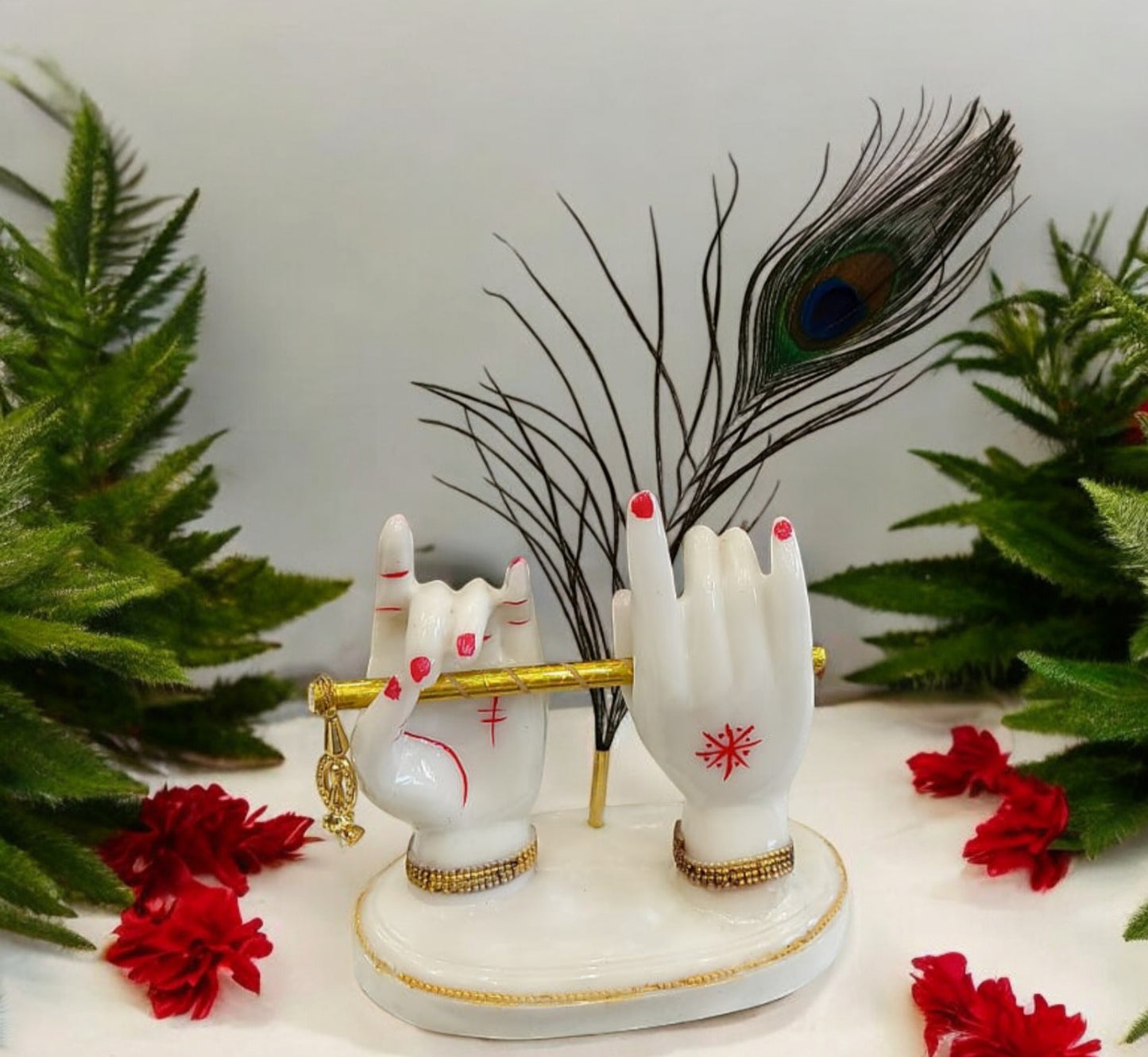 White Krishna Hand
