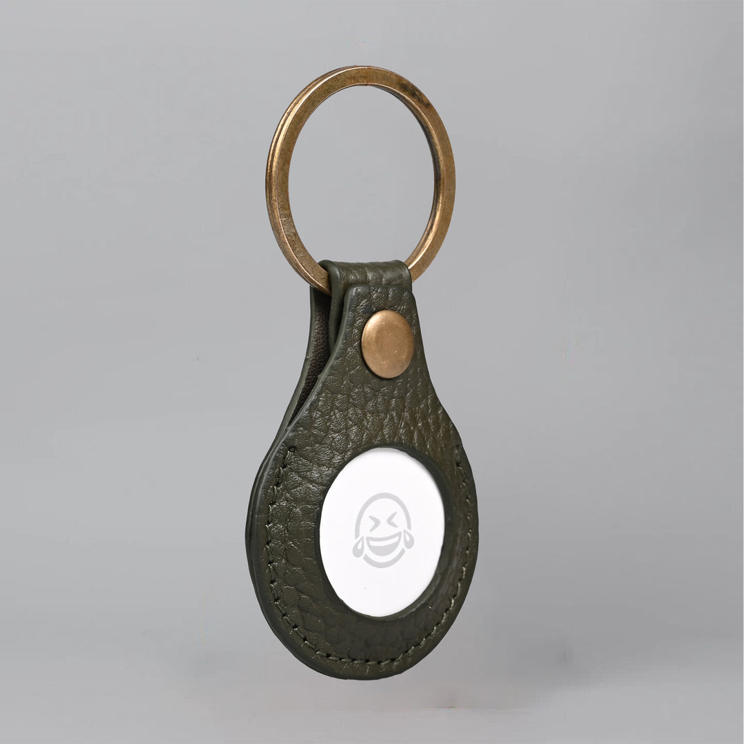 Air Tag Leather Key Ring