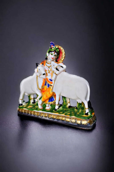 Krishna With 2 Cow