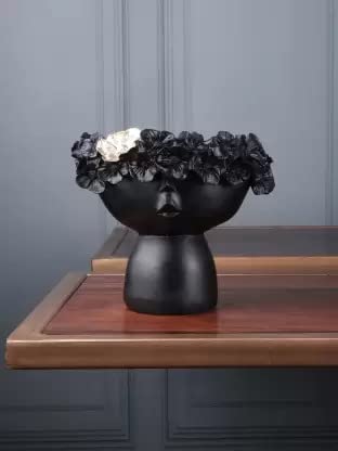 Black lady Flower Pot