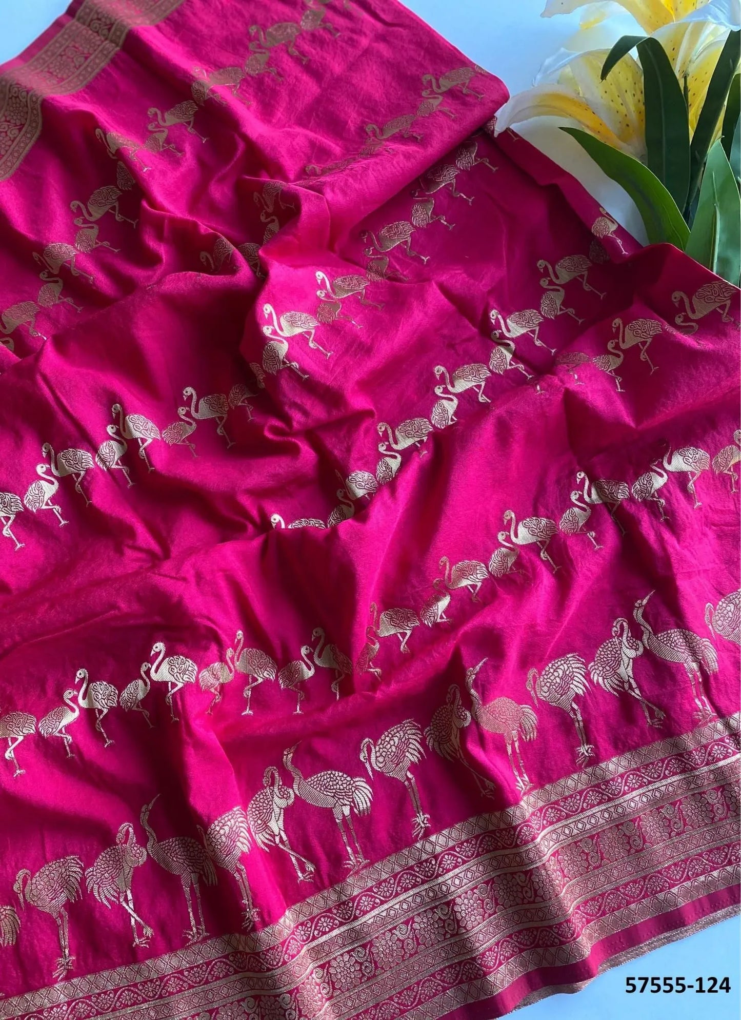 Wine Dola Silk Embroidered Saree For Traditional / Religious-Occasions