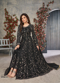 Black Net Embroidered Ramadan-Special Floor-Length Salwar Kameez
